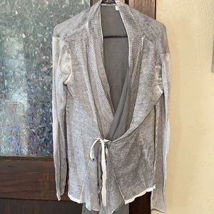 Gray boho sweater